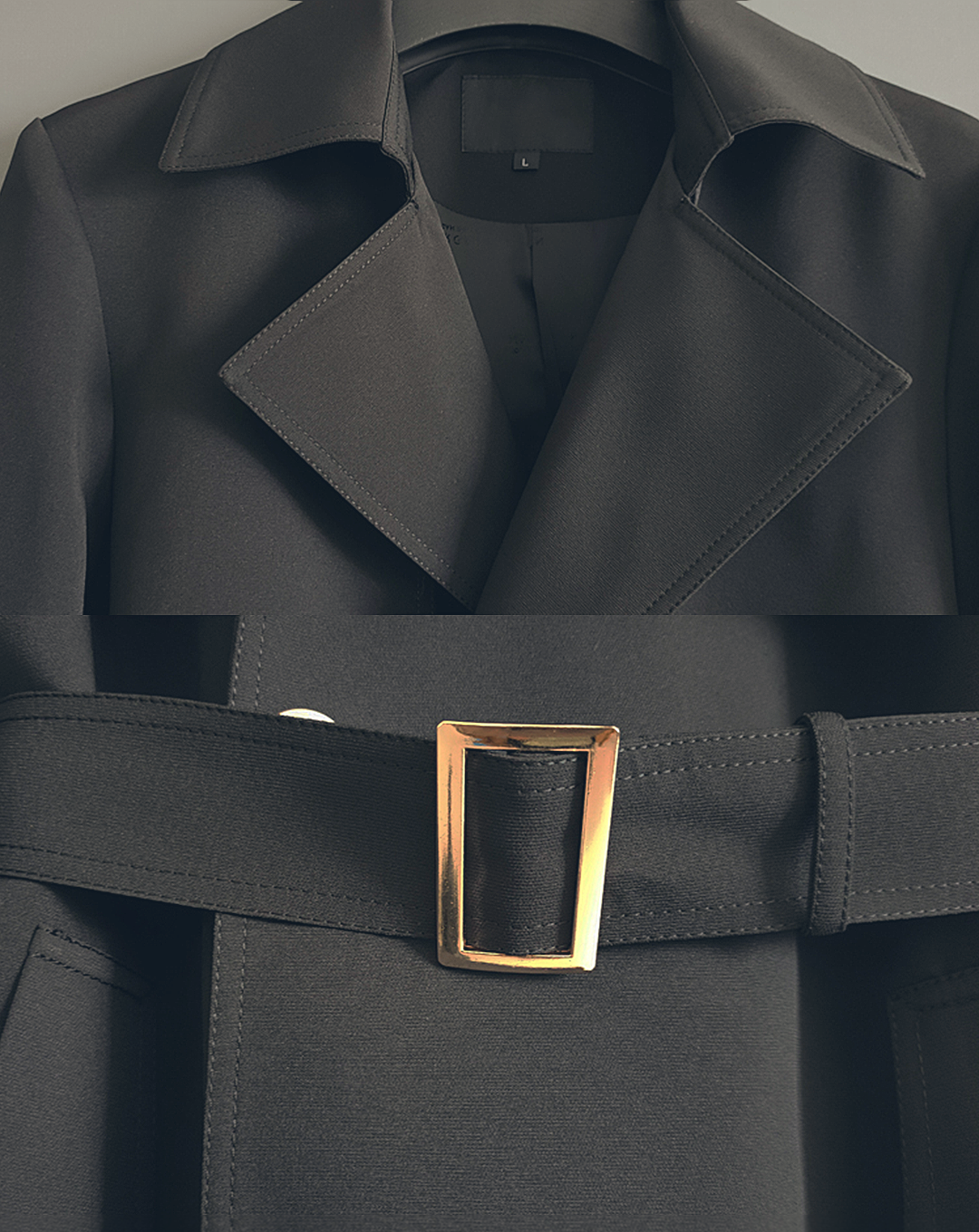 ♂Eyelet Design Trench Coat