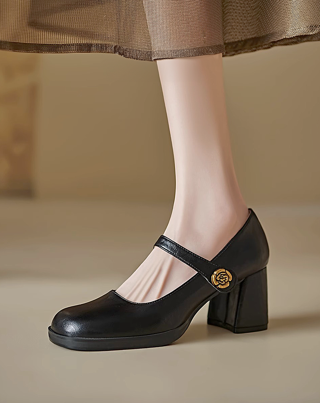 ♀Gold Charm Pumps