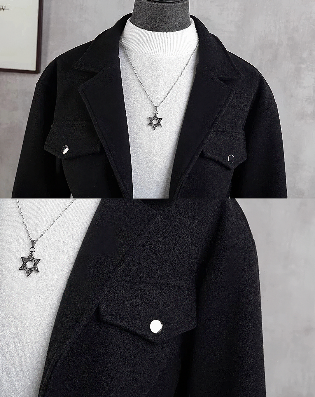 ♂Lapel Chest Pocket Jacket