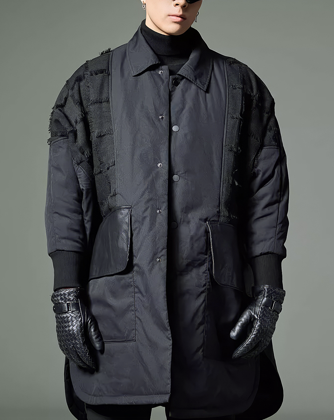 ♂Fringe Patchwork Coat