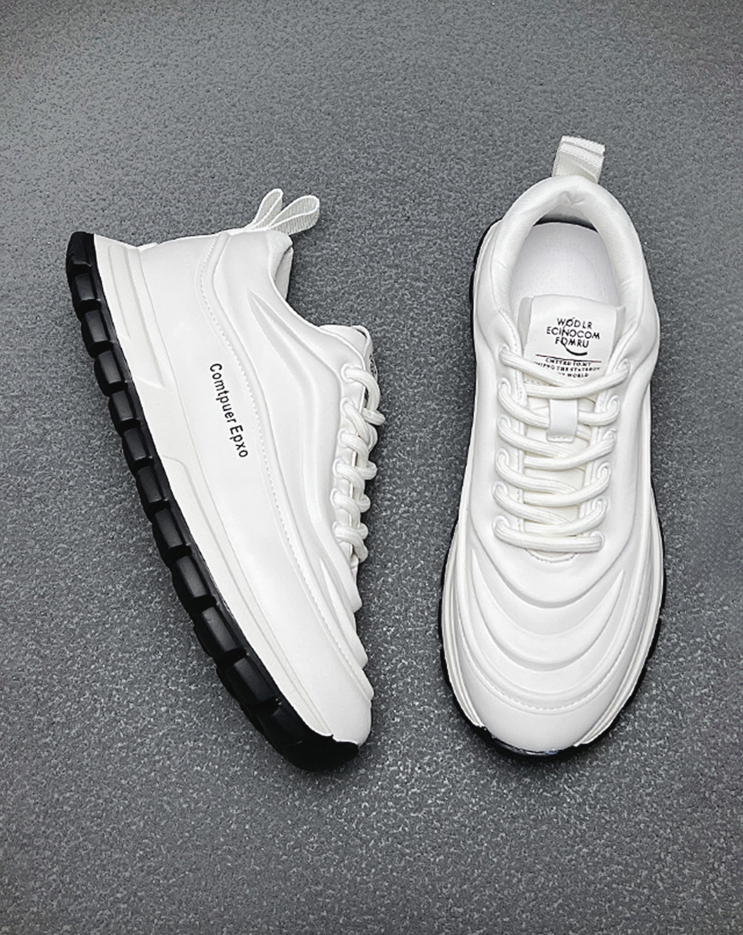 ♂♀本革/Point Text Logo Leather Sneakers