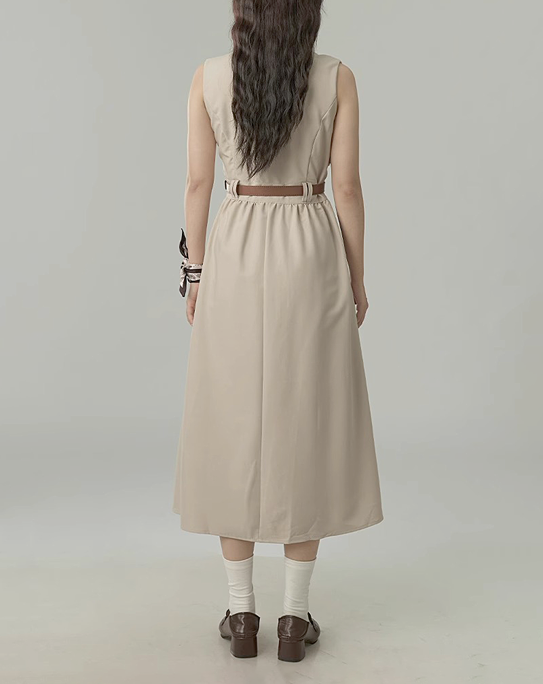 ♀Front Gathered Dress