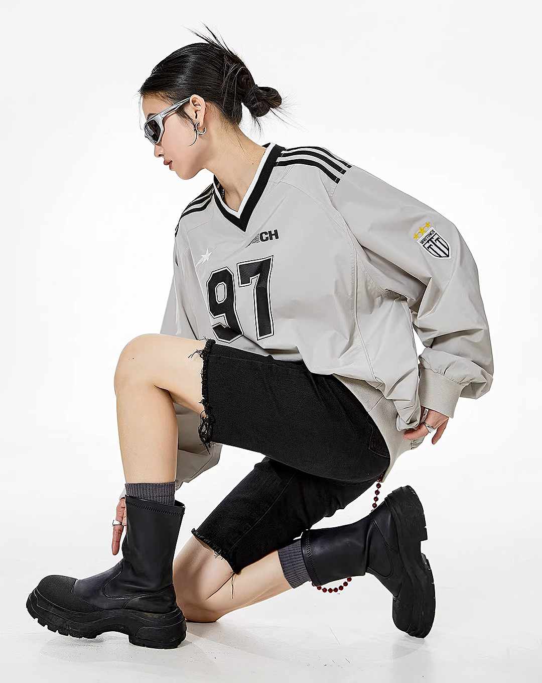 ♀V-Neck Sporty Shirt