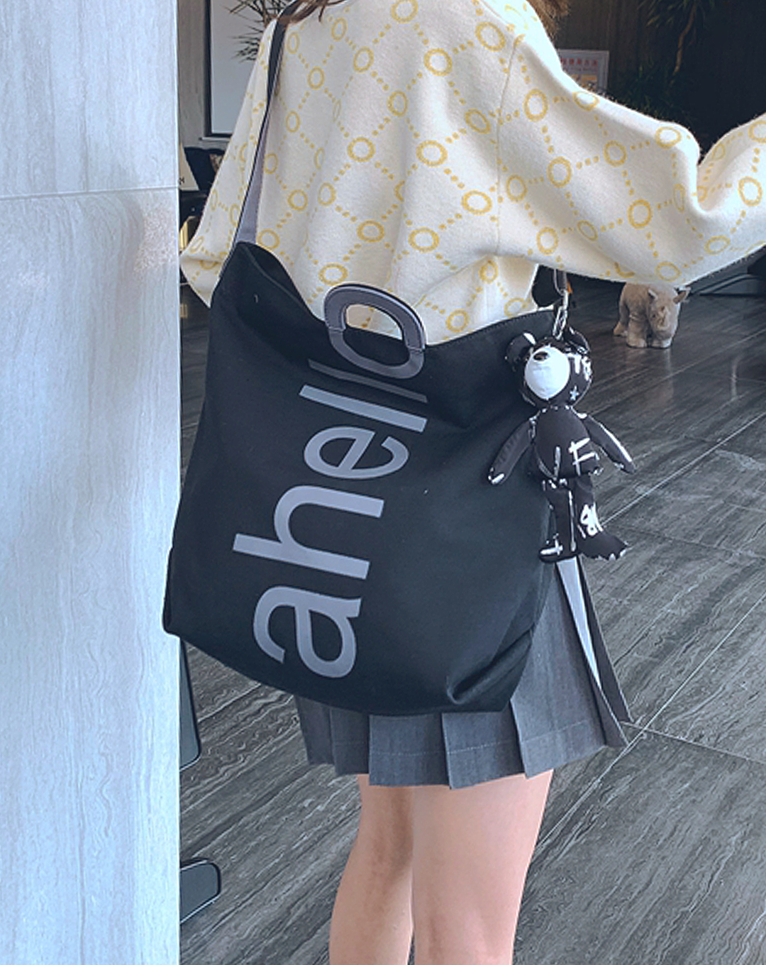 Big Logo Design Shoulder Bag