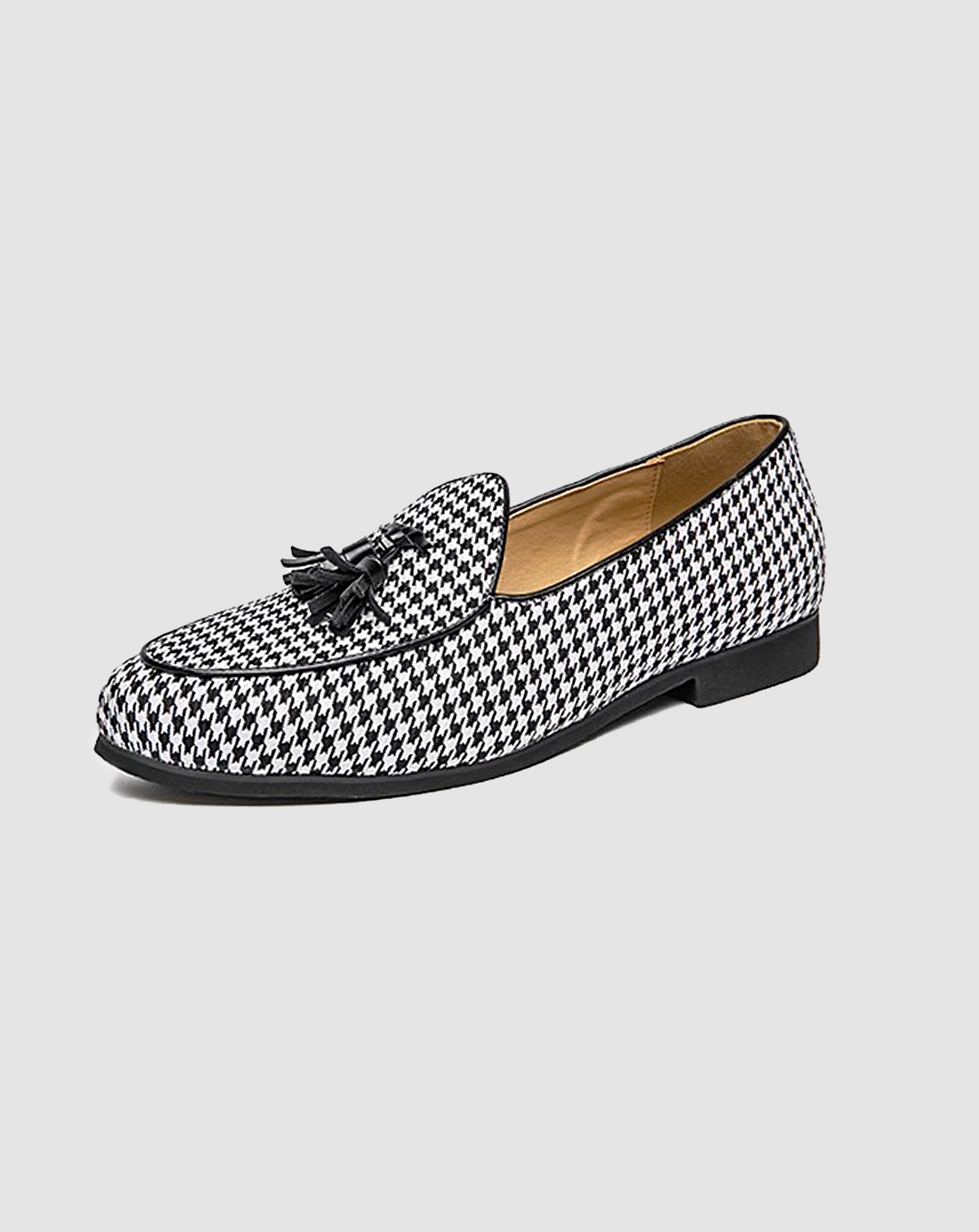 ♂Houndstooth Tassel Loafers