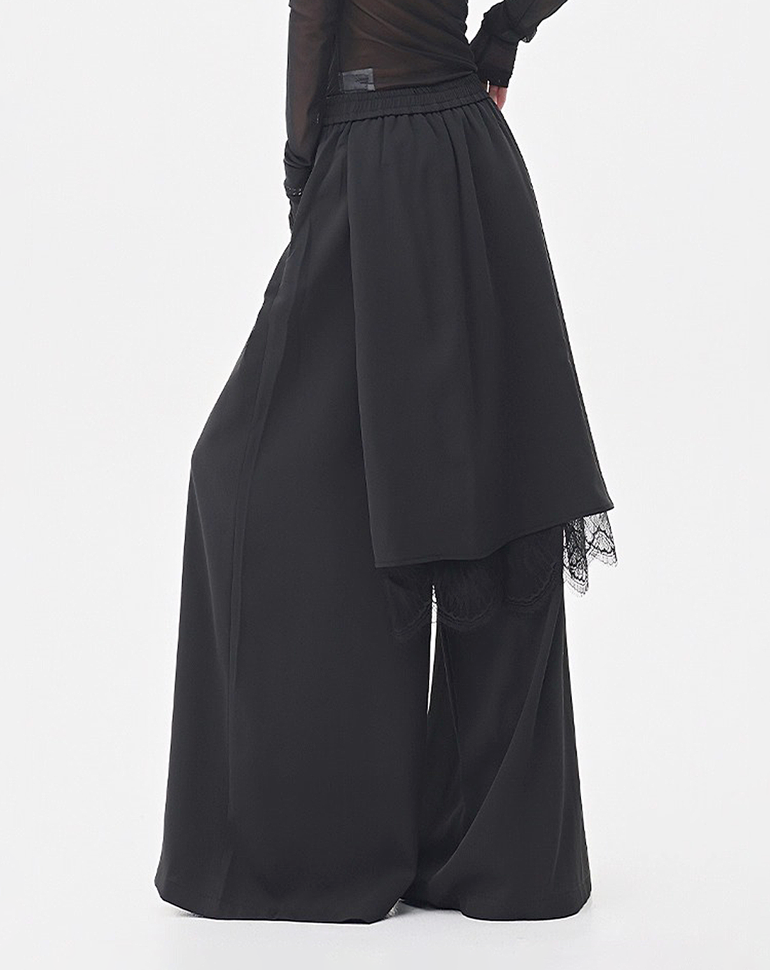 ♀Layered Wrap Wide Pants