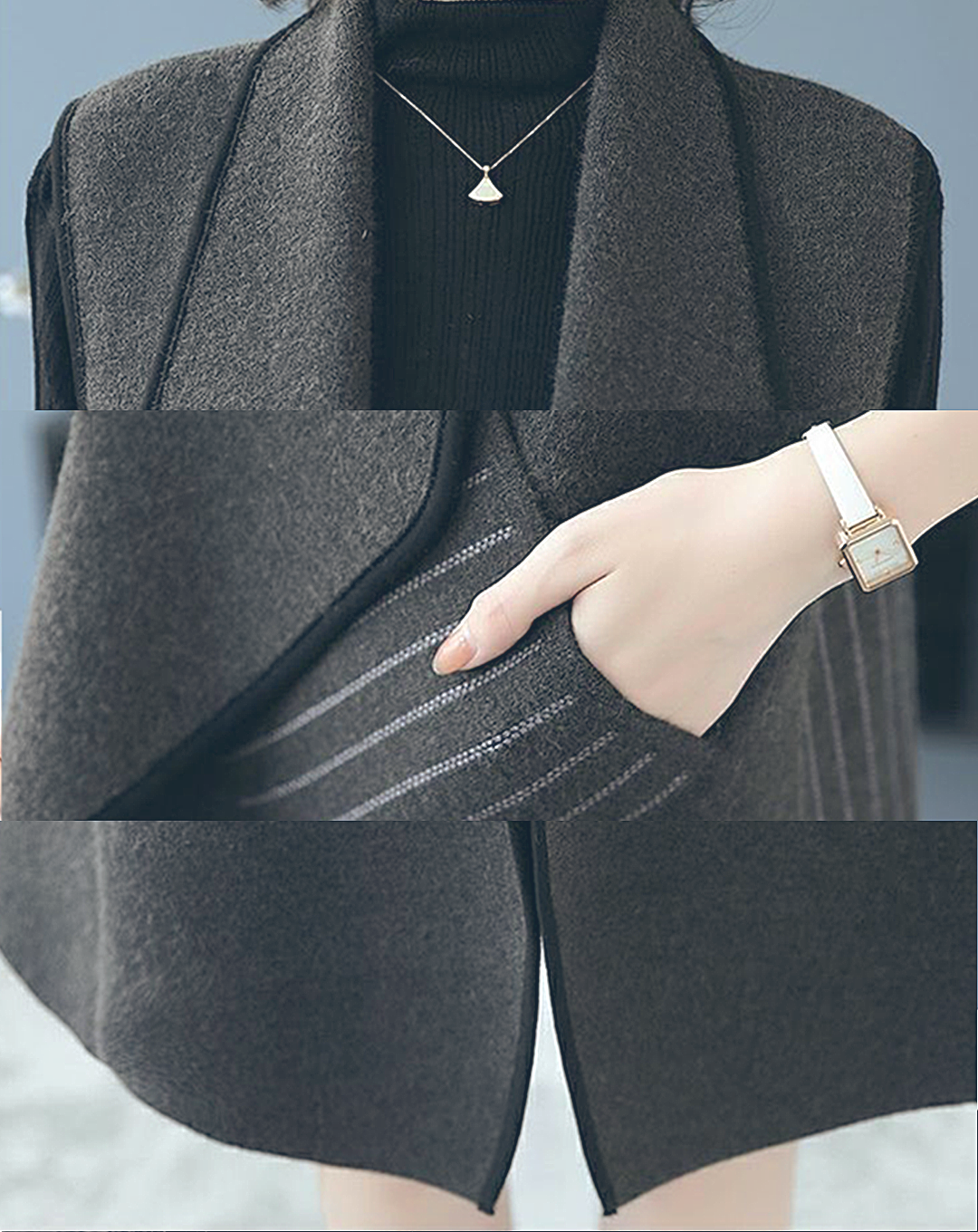 ♀Point Stripe Gilet Vest