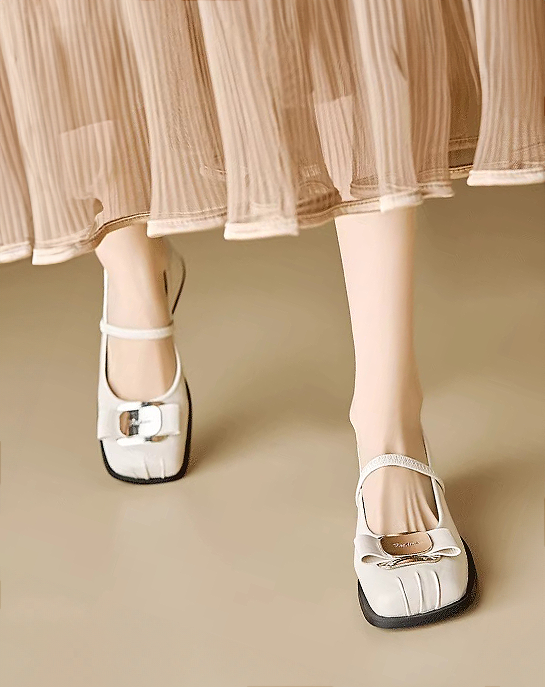 ♀Ribbon Buckle Pumps