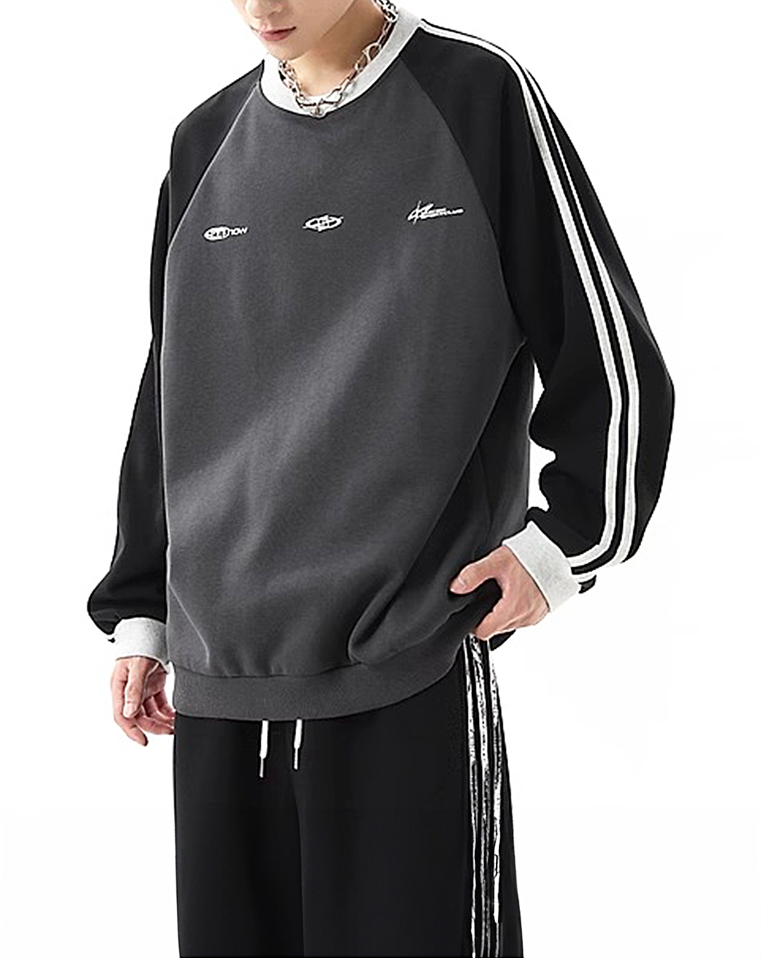 ♂Raglan Logo Stripe Sweatshirt