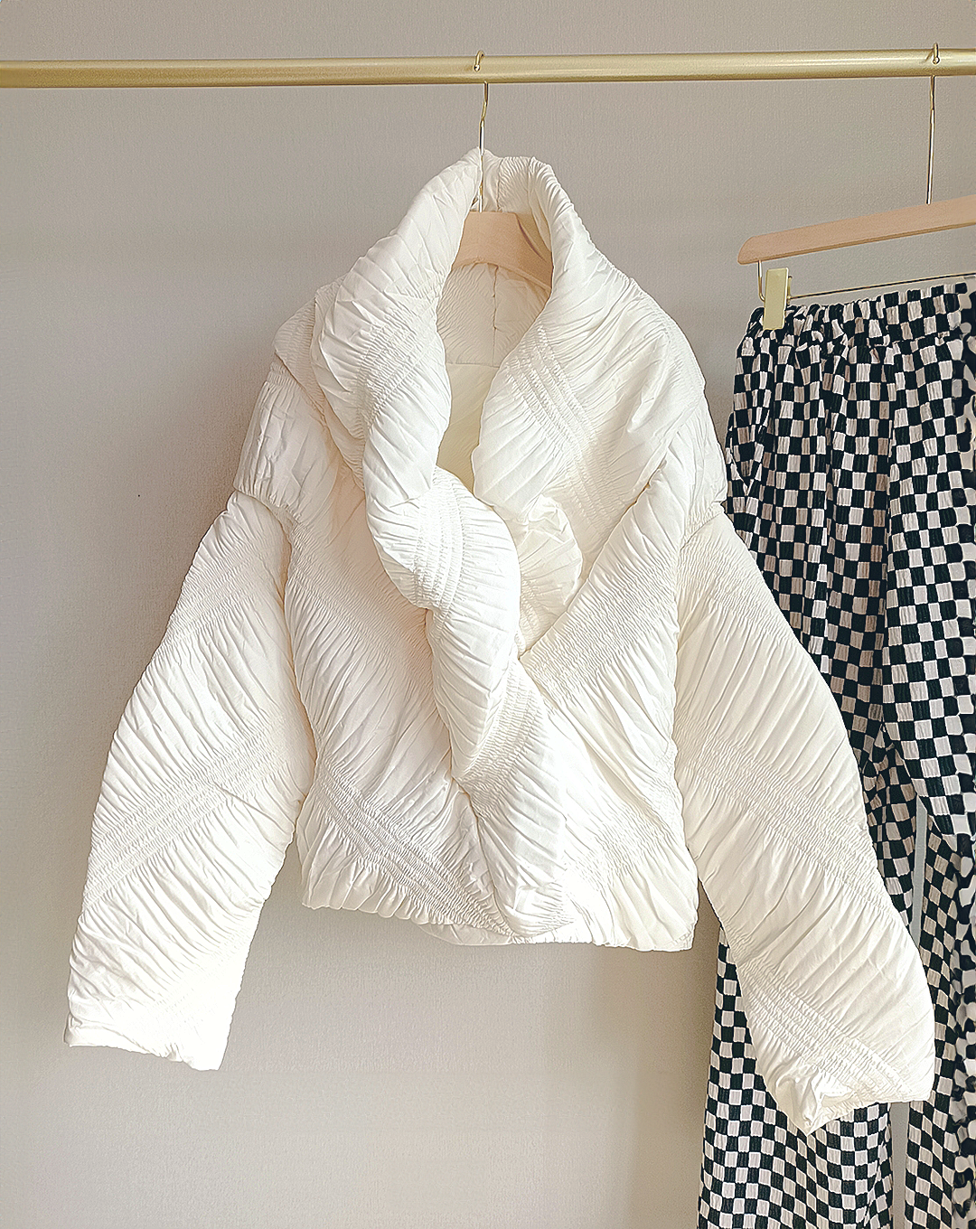 ♀Spiral Gathered Design Jacket