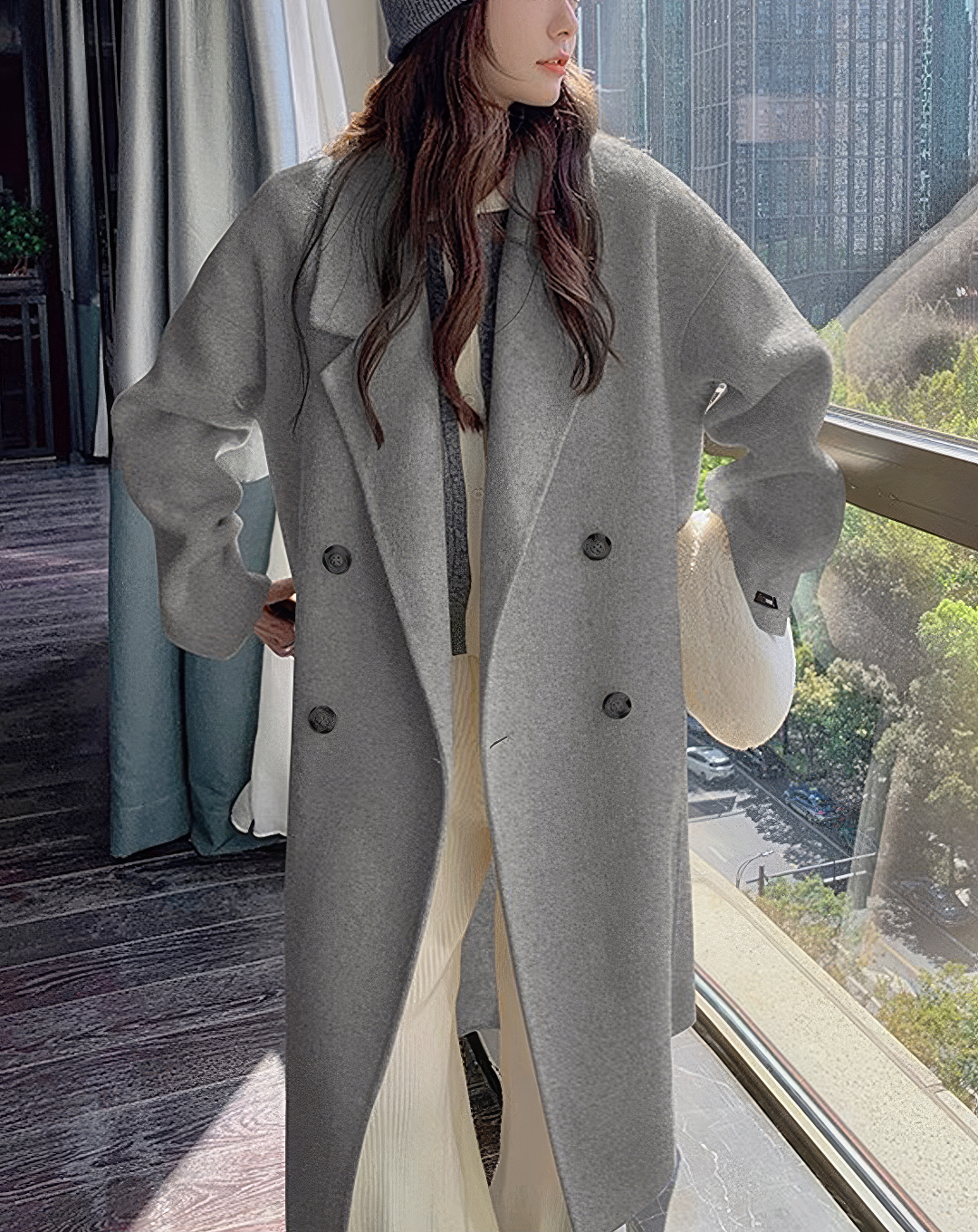 ♀Double Breasted Wool Coat