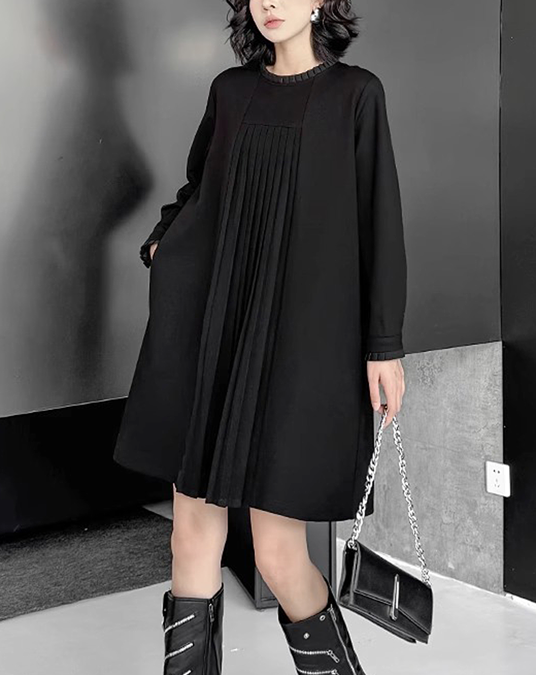 ♀Center Pleat Dress
