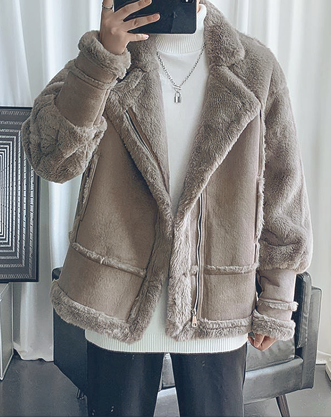 ♂Oversized Mouton Jacket