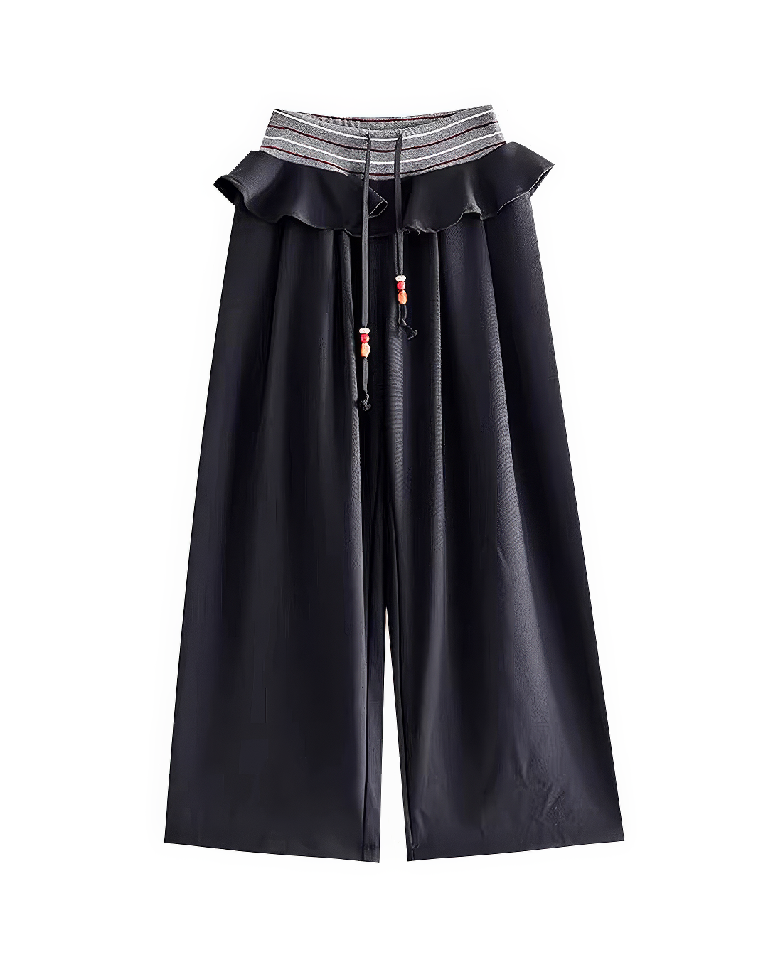 ♀Frilled Waist Wide Pants
