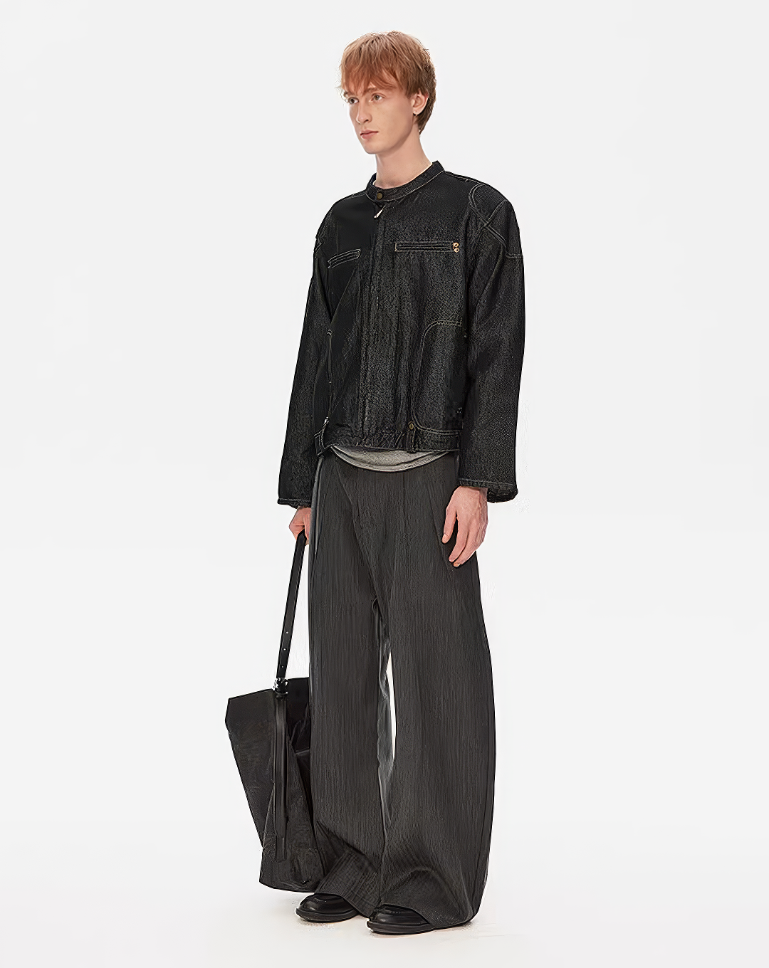 ♂Stand Collar Denim Jacket