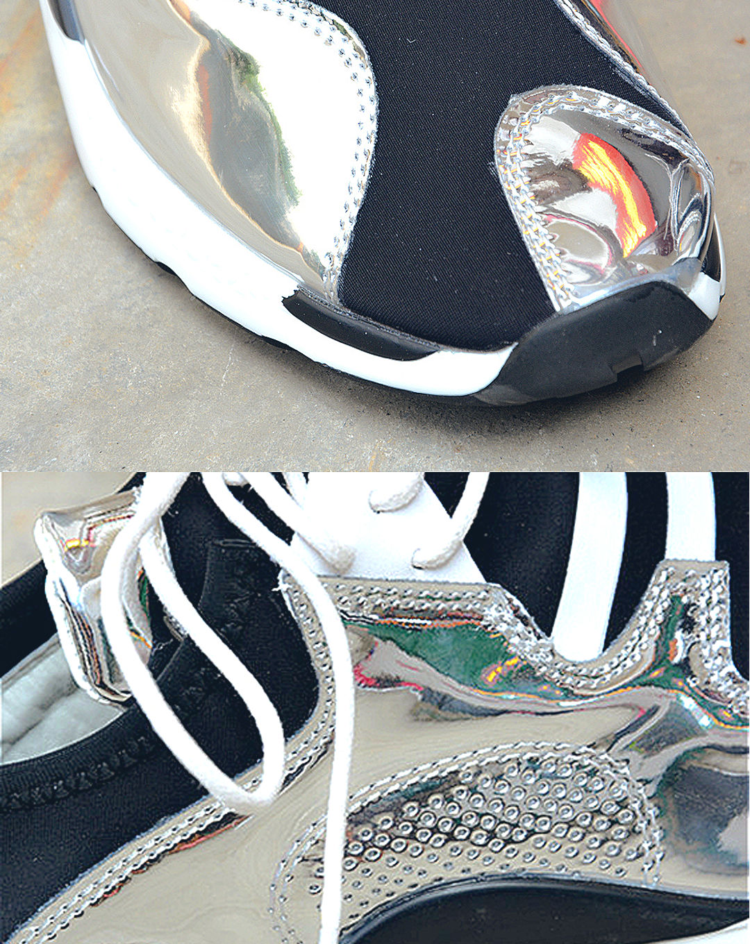 ♂♀本革/Horizontal Line Design Sneakers