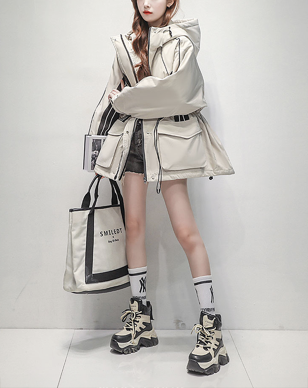 ♀Arch Line Hooded Jacket