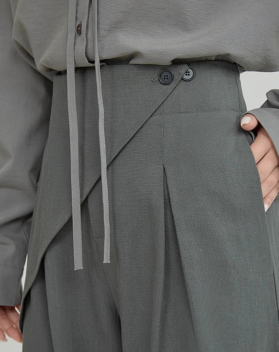 ♀Layered Wrap Pants