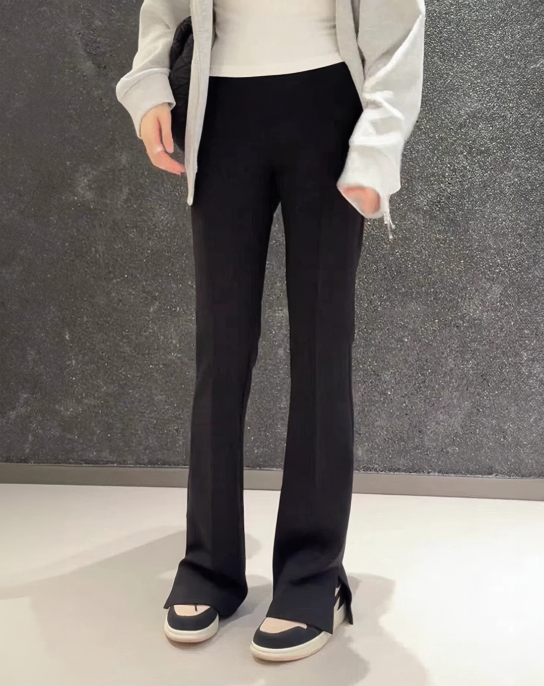 ♀Slit Hem Jogger Pants