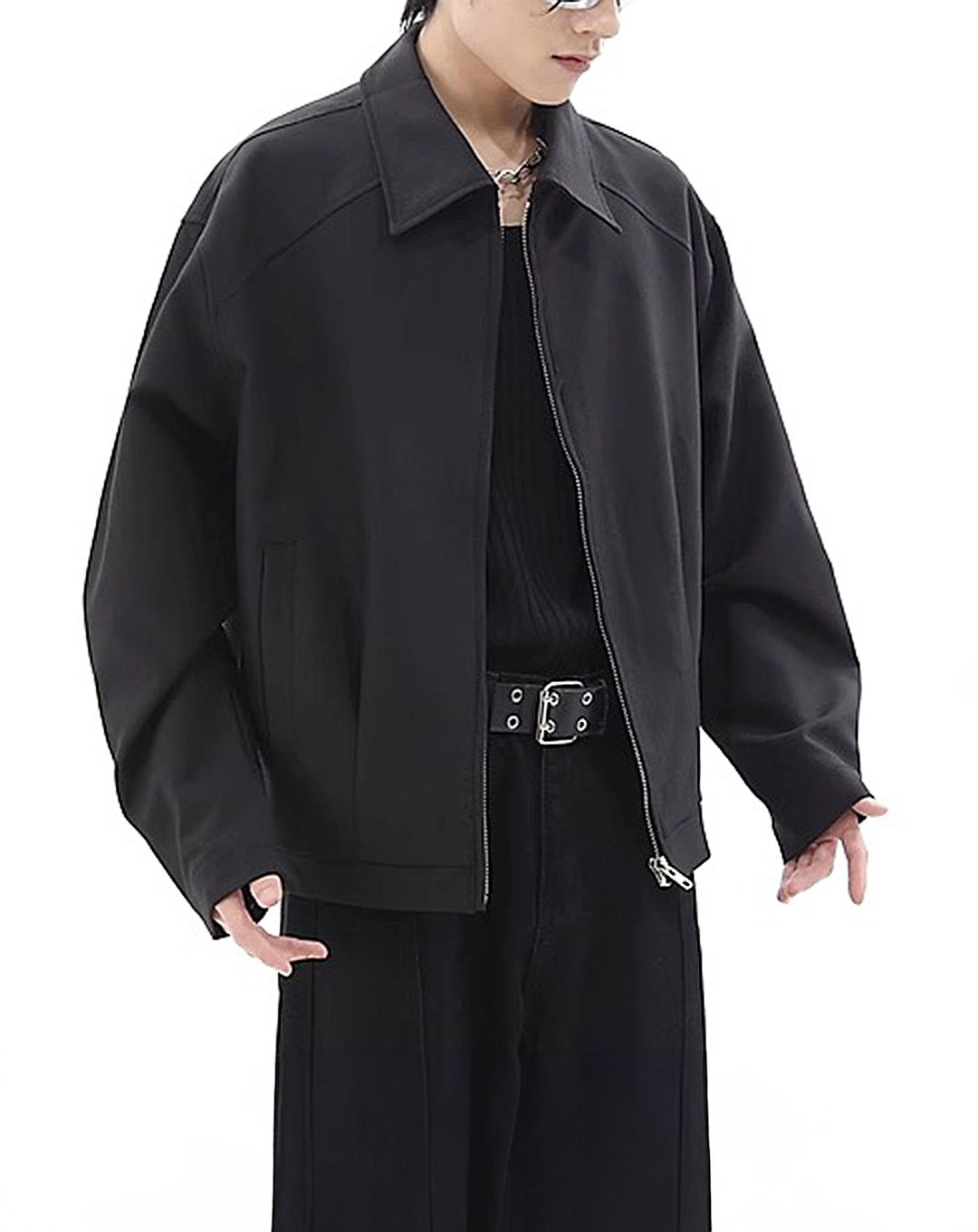 ♂Plain Zip-Up Jacket