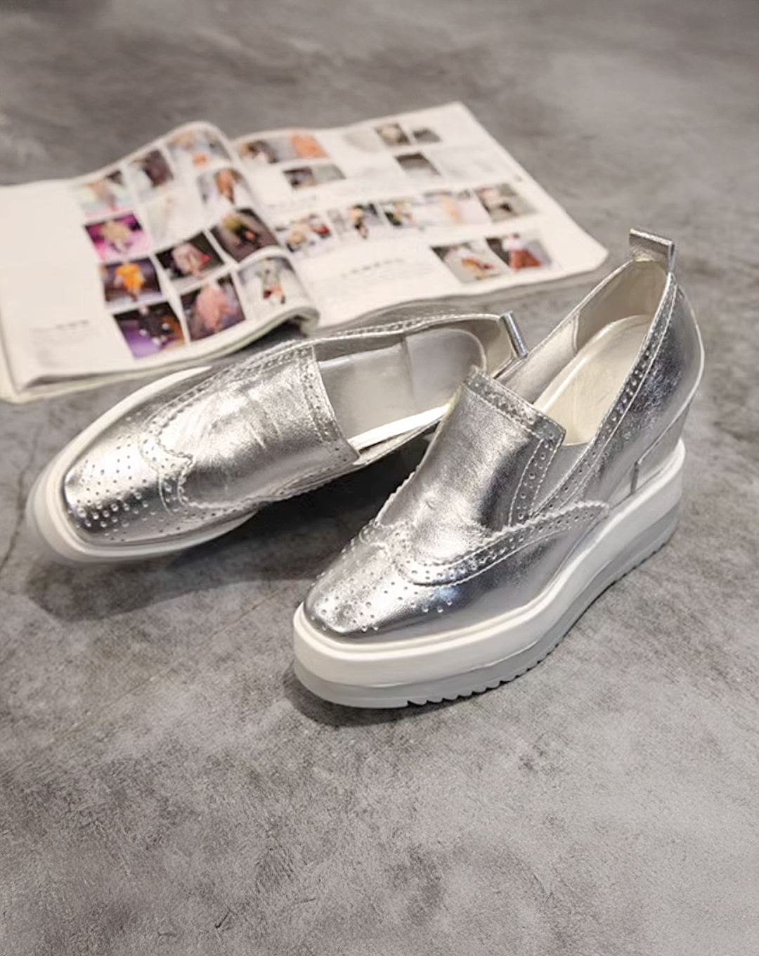 ♀本革/Wingtip Slip-on Shoes