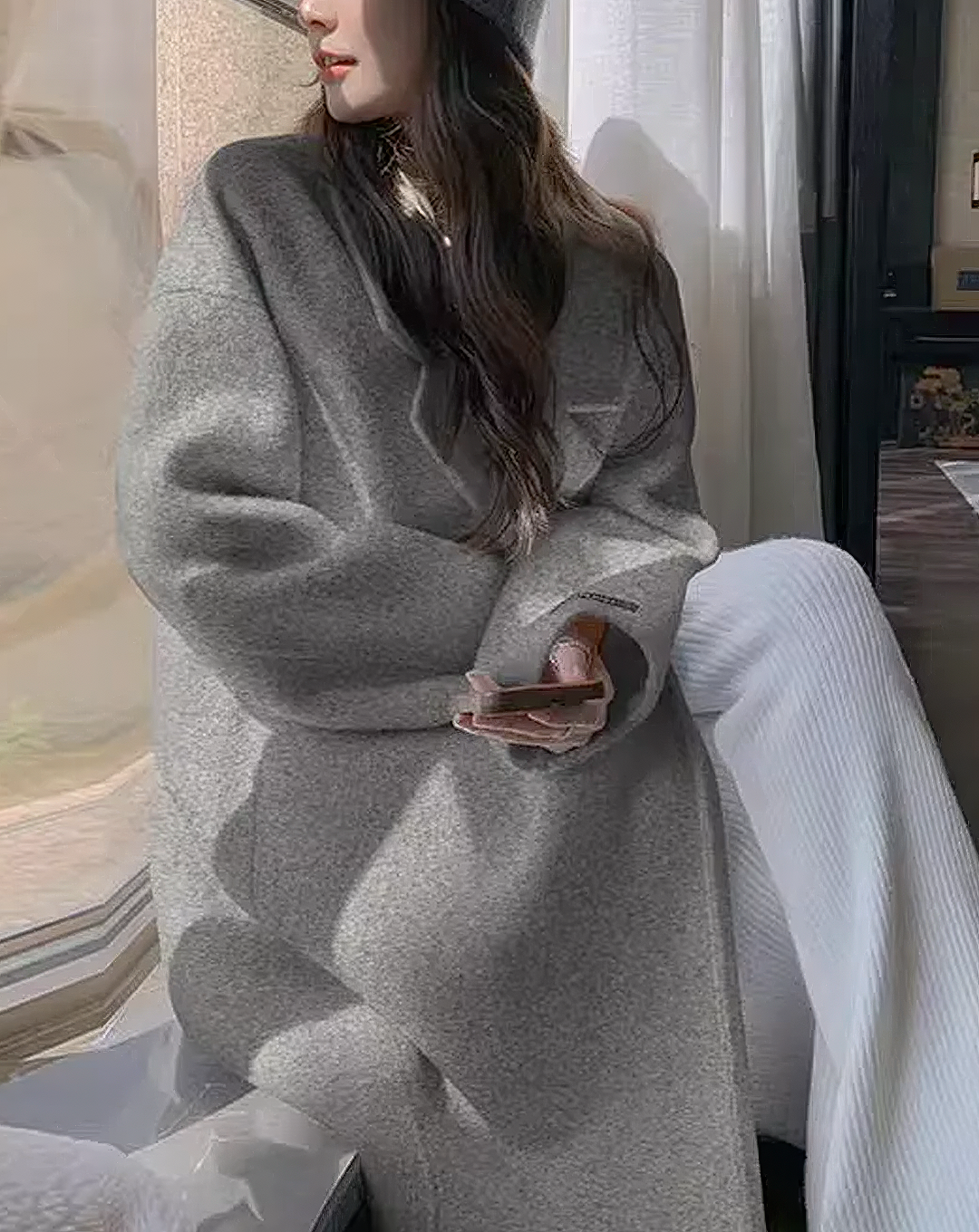 ♀Double Breasted Wool Coat