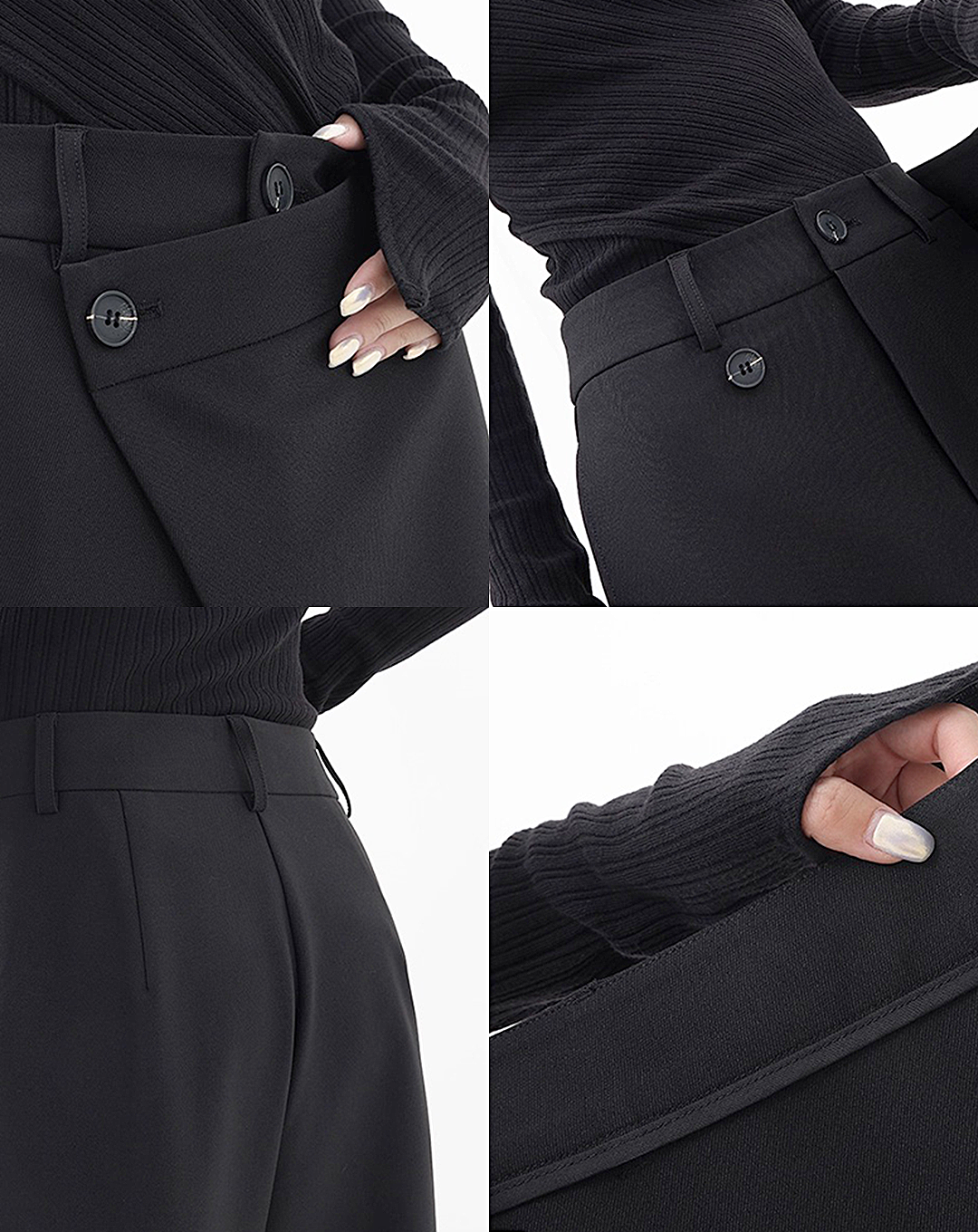 ♀Wrap Front Wide Pants