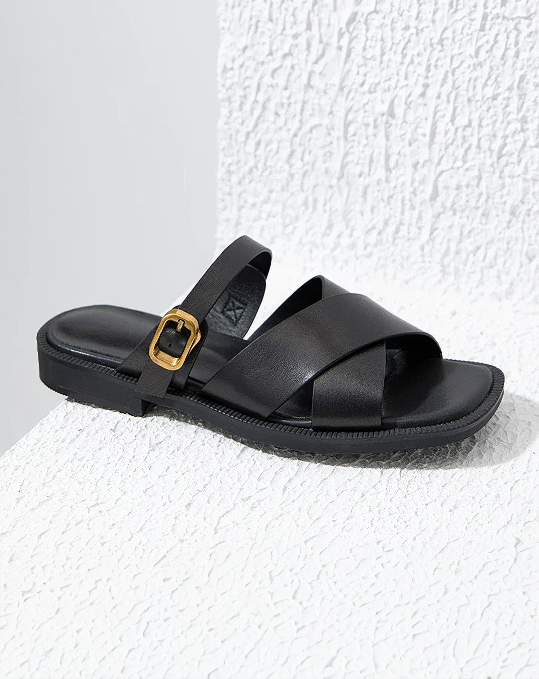 ♀本革/Flat Leather Strap Sandals