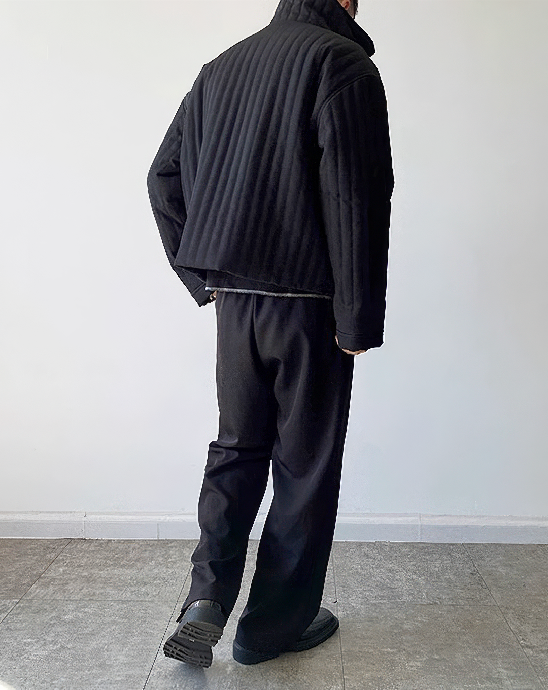 ♂Quilted Stand Collar Jacket