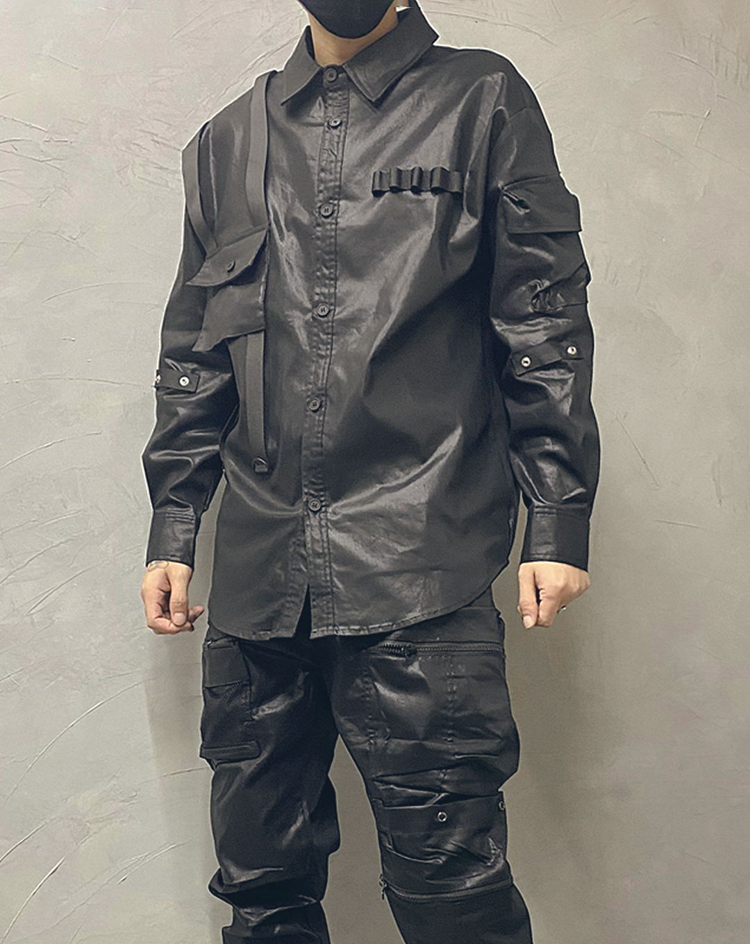 ♂Glossy Military Shirt
