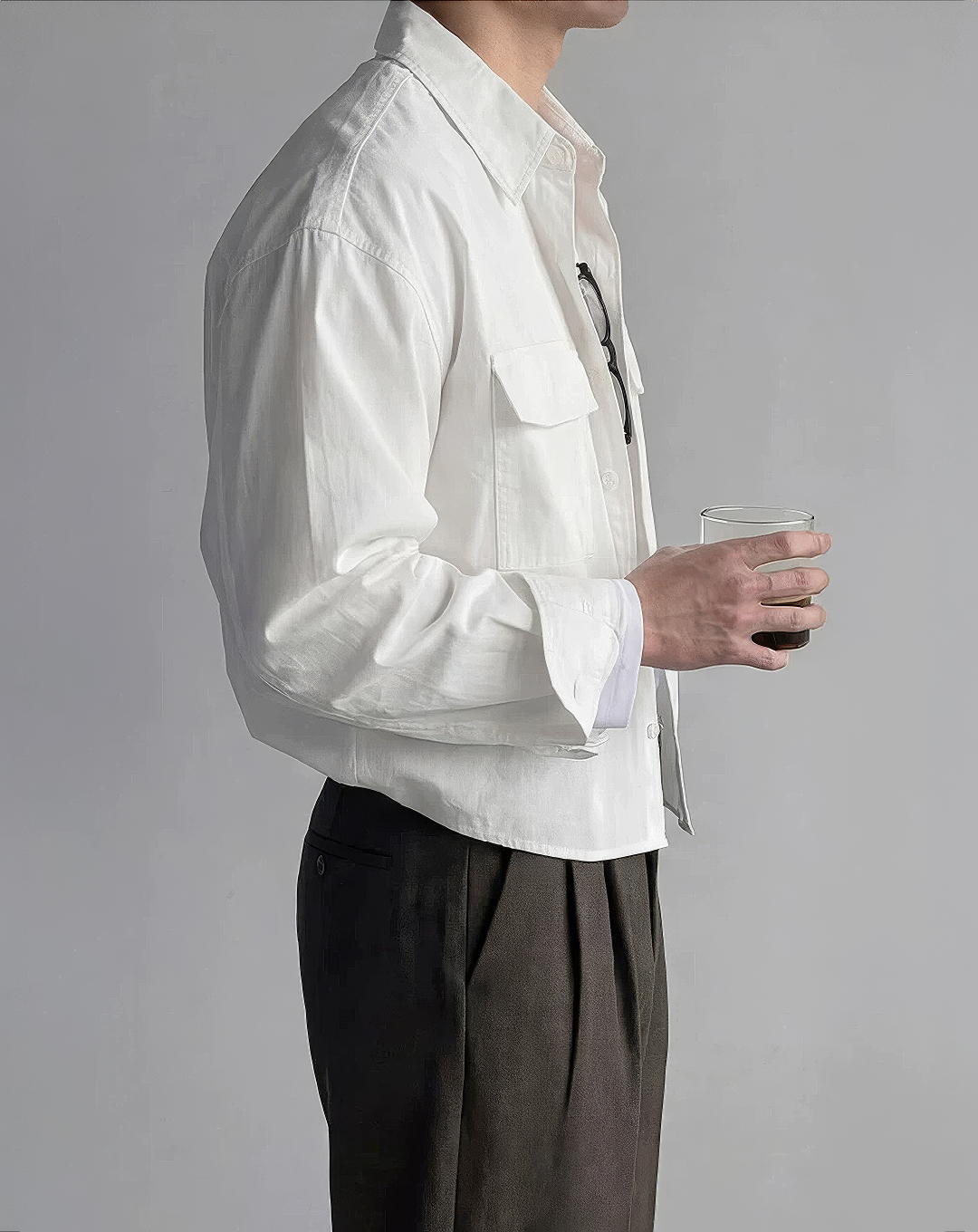 ♂Cotton Drop Shoulder Shirt
