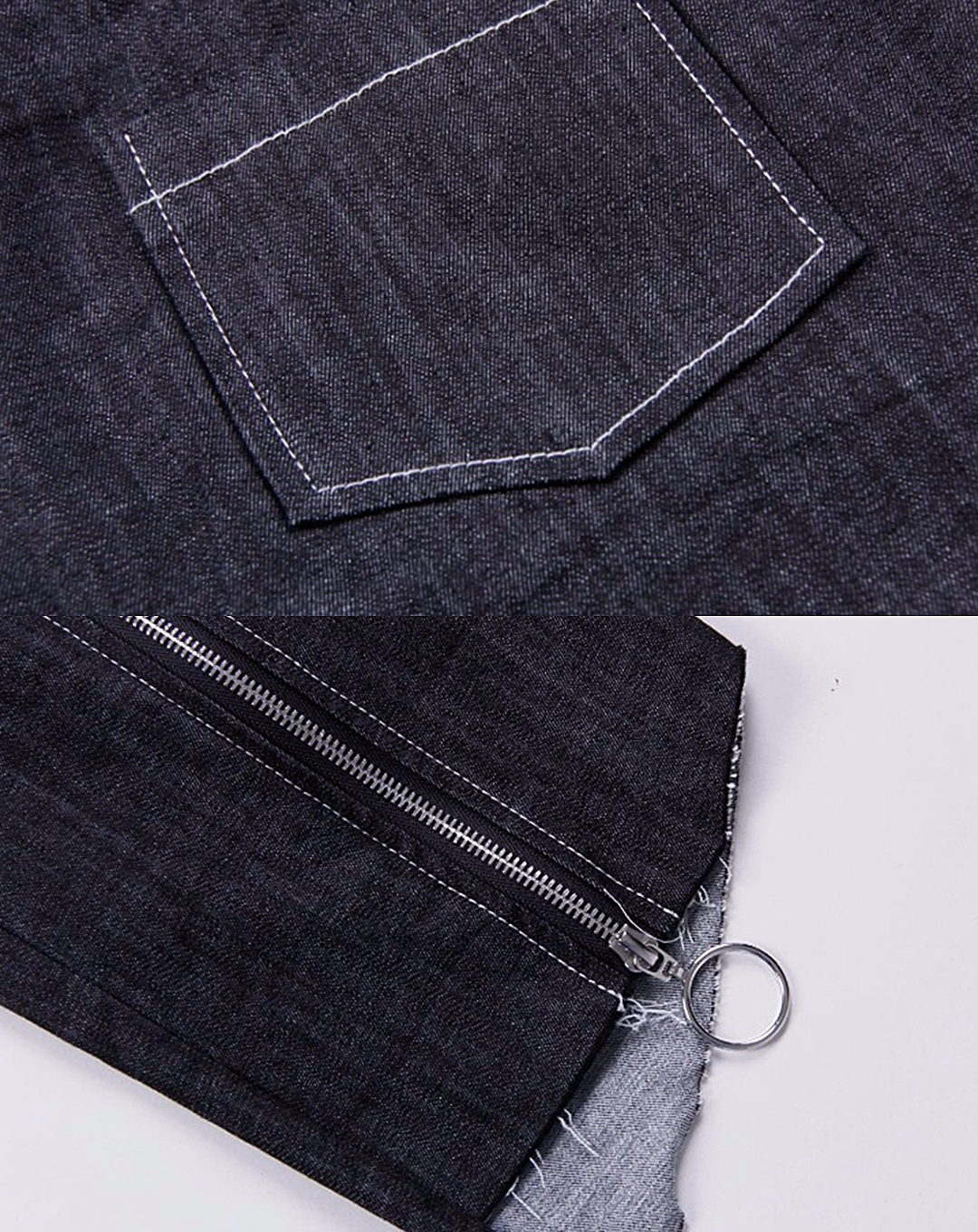 ♂Zip Design Cut-Off Pants