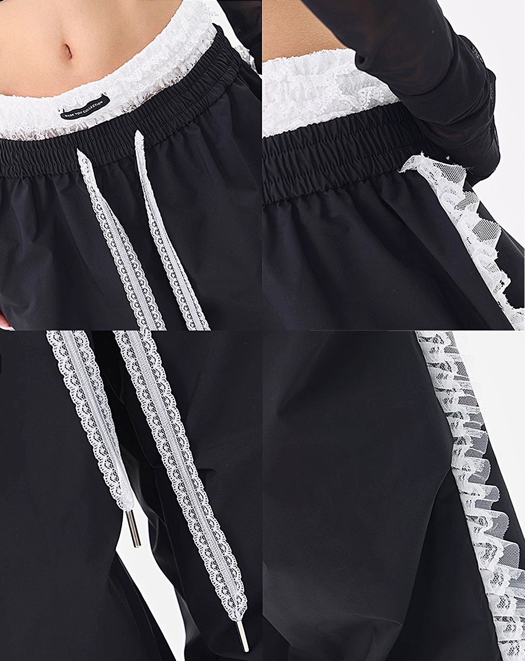 ♀Lace Trim Sporty Pants