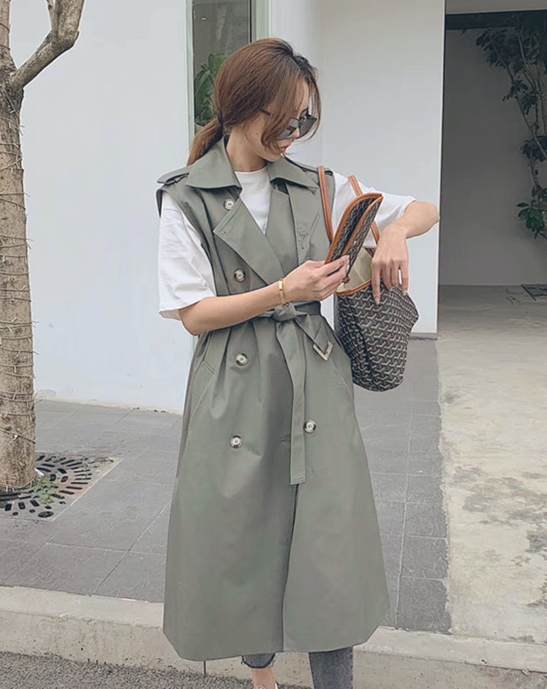 ♀Trench Style Gilet