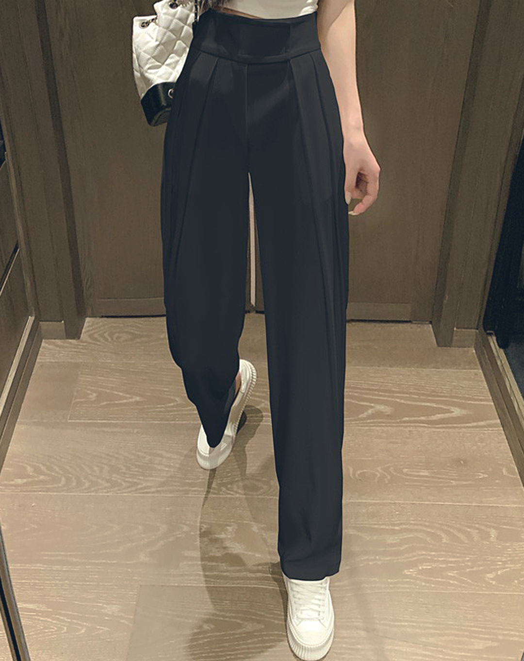 ♀High Waist Velcro Pants