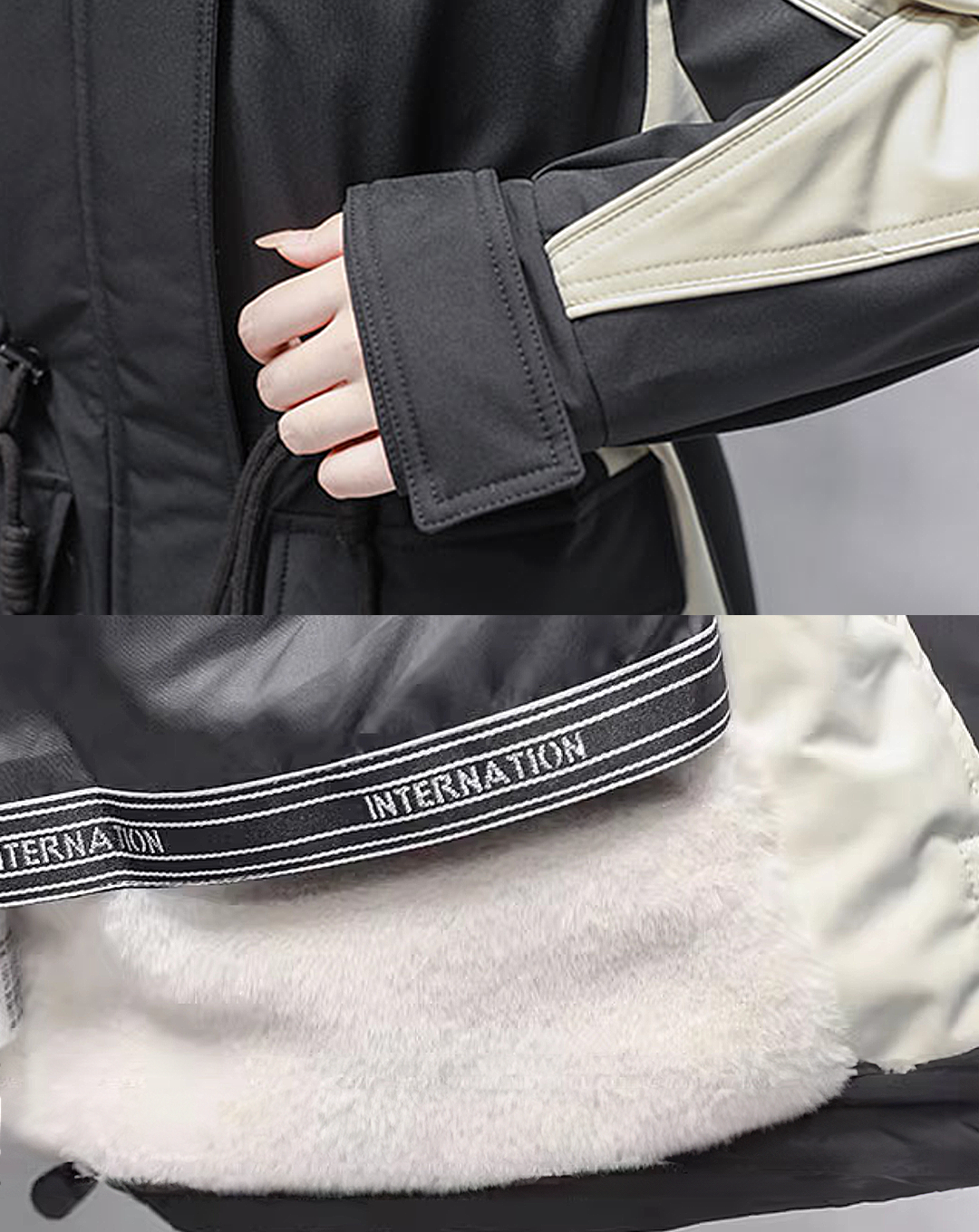 ♀Fleece Lining Hooded Jacket