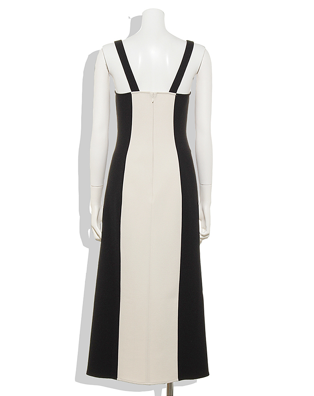 ♀Contrast Color Center Slit Dress