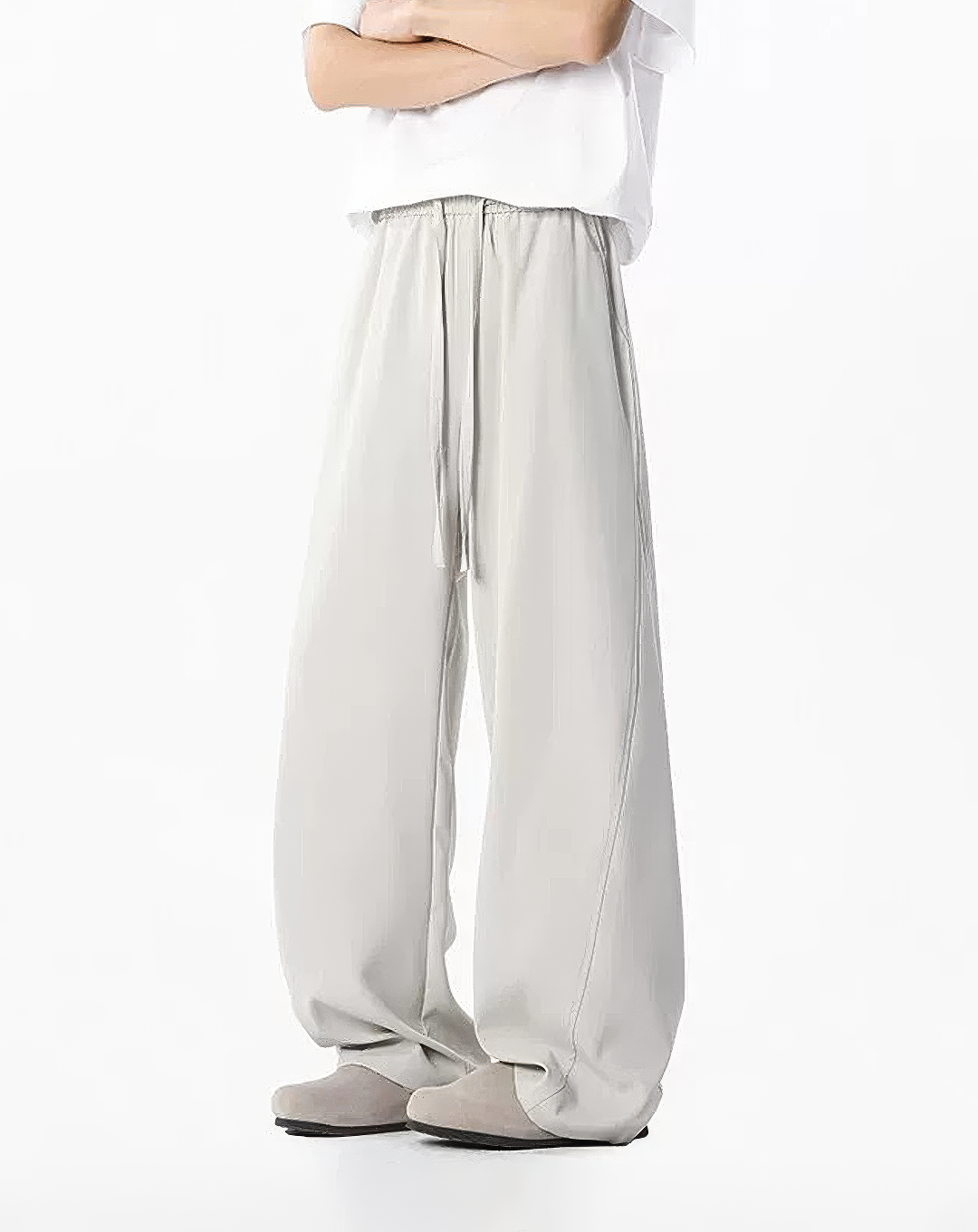 ♂Drawstring Wide Leg Pants