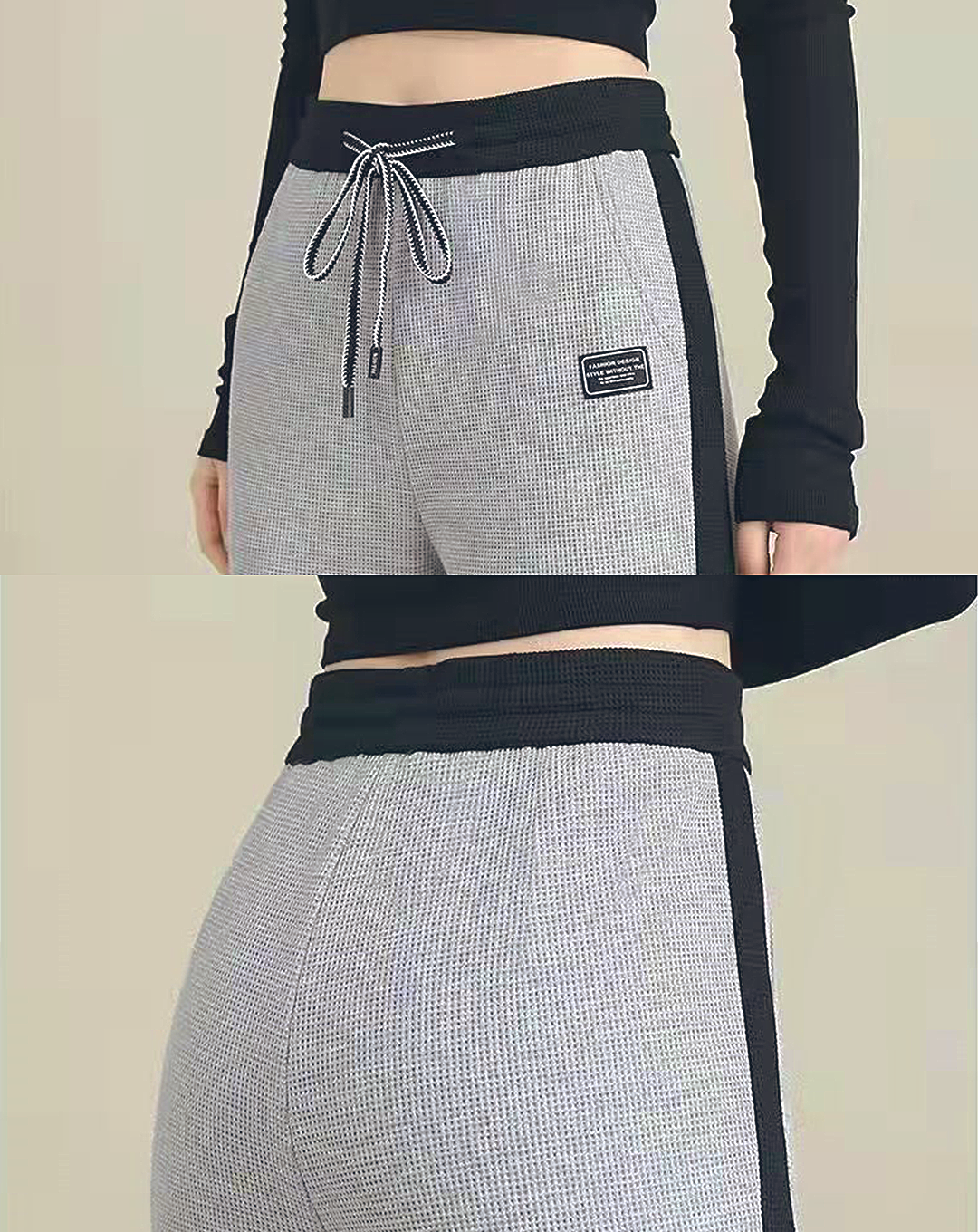 ♀Waffle Soft Line Pants