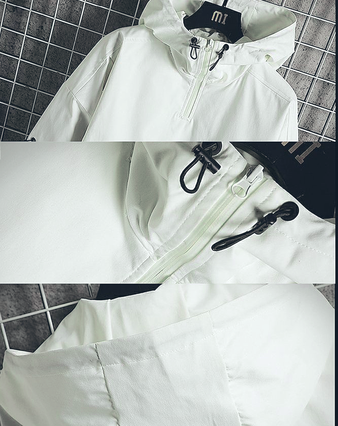 ♂Asymmetric Design Anorak Hoodie