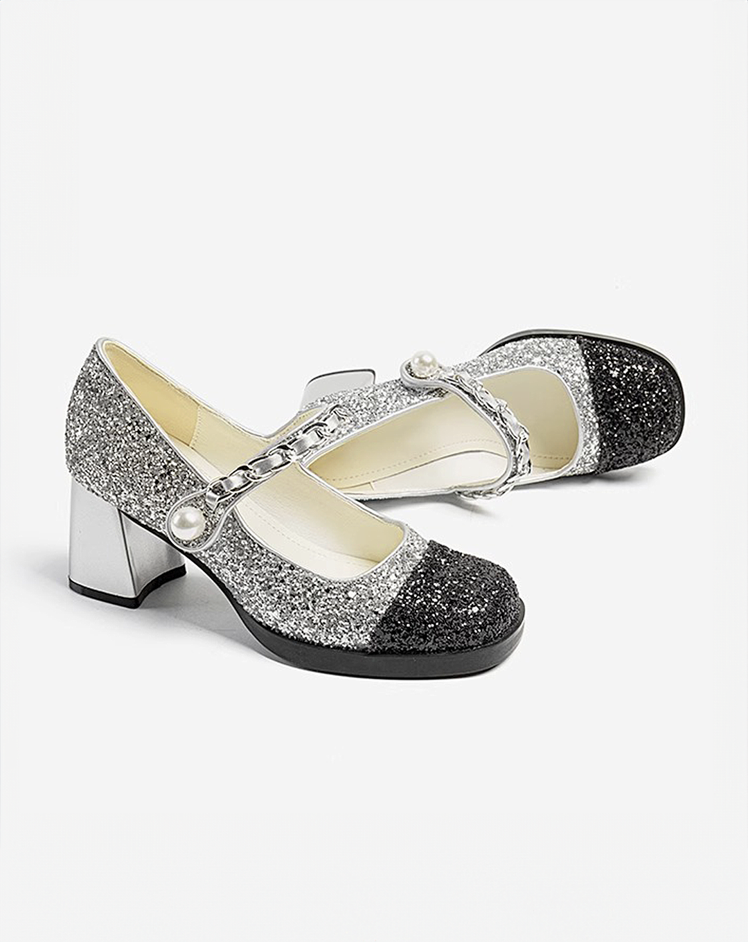 ♀Chain Strap Pumps