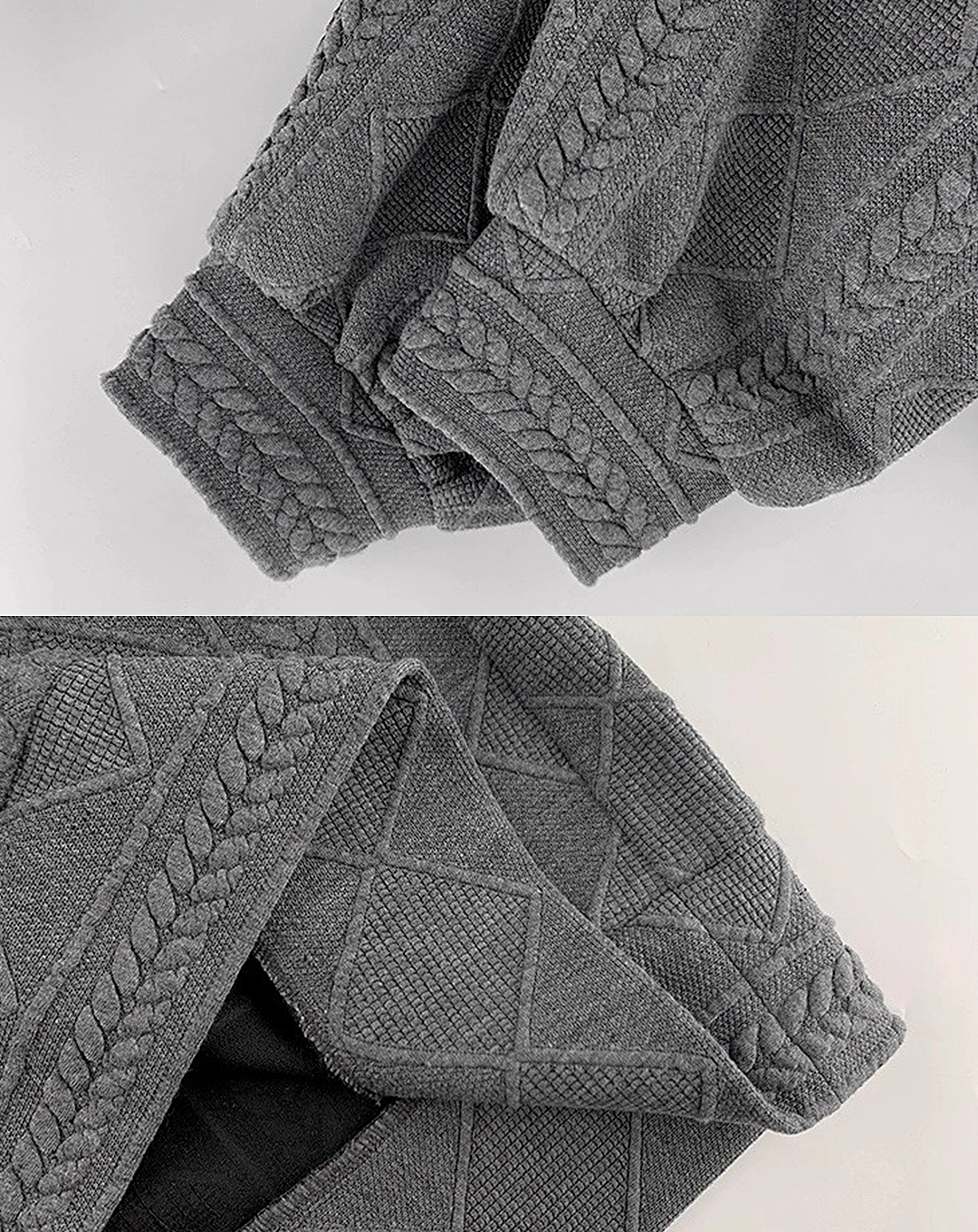 ♀Layered Collar Knit Sweat