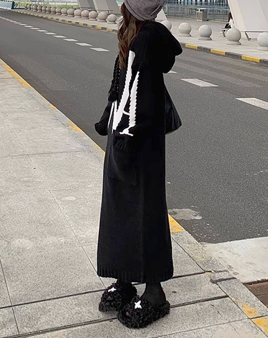 ♀Big Logo Long Hoodie