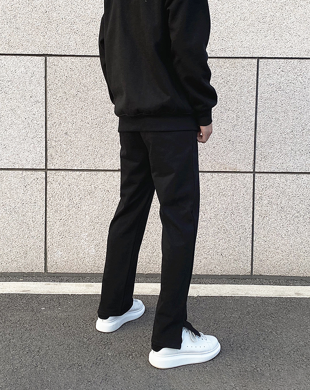 ♂Drawstring Side Slit Sweatpants