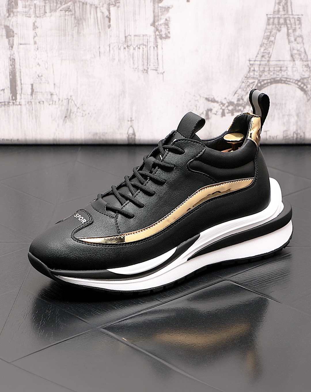 ♂♀Gold Line Sneakers