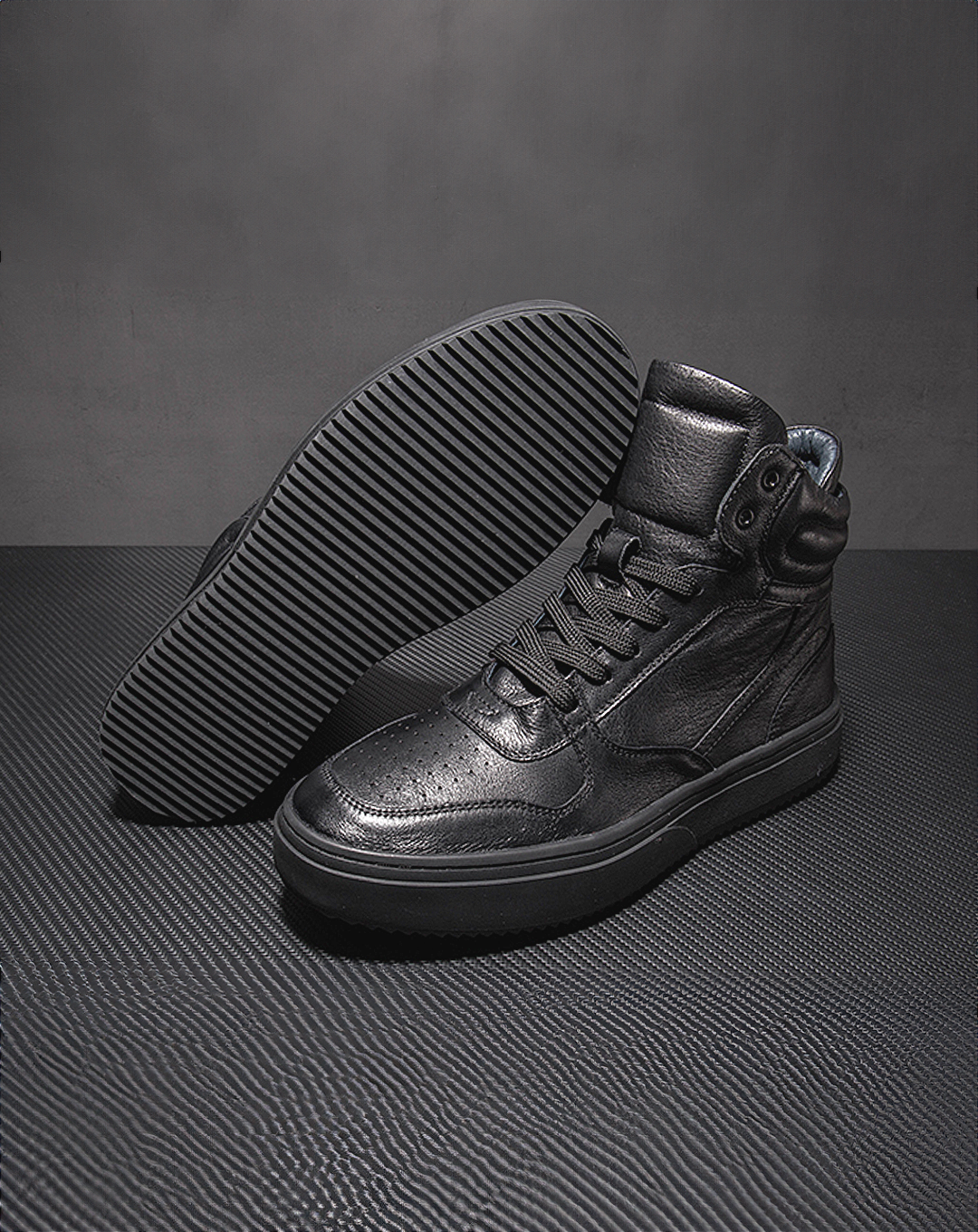 ♂♀本革/High-Cut Sporty Sneakers