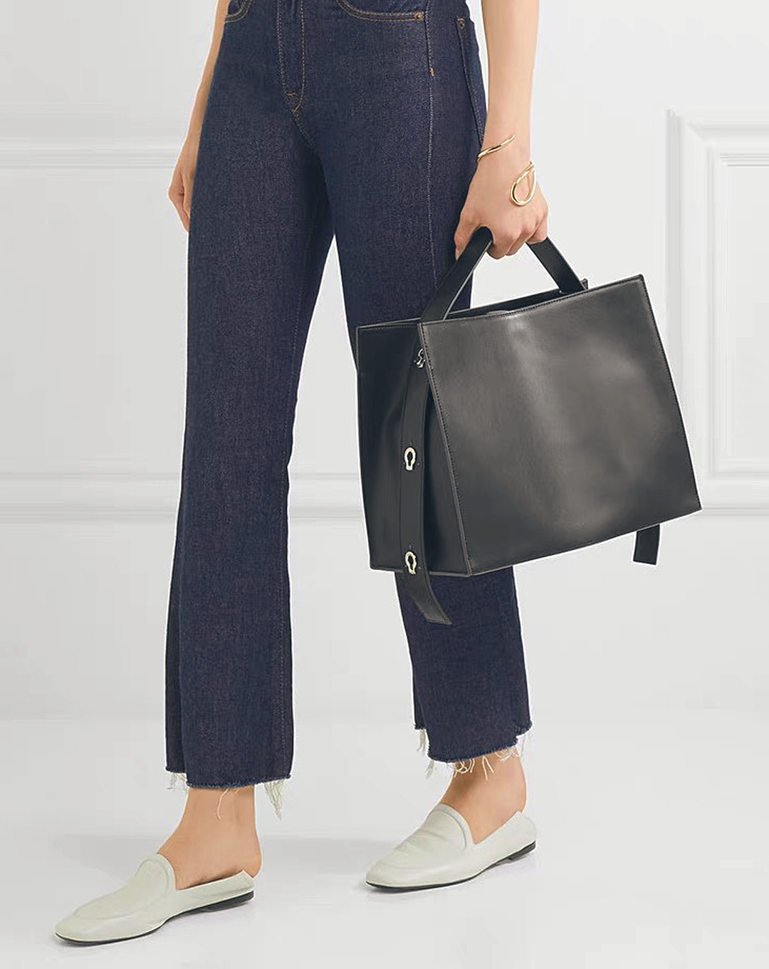 Eyelet Belt Square Bag