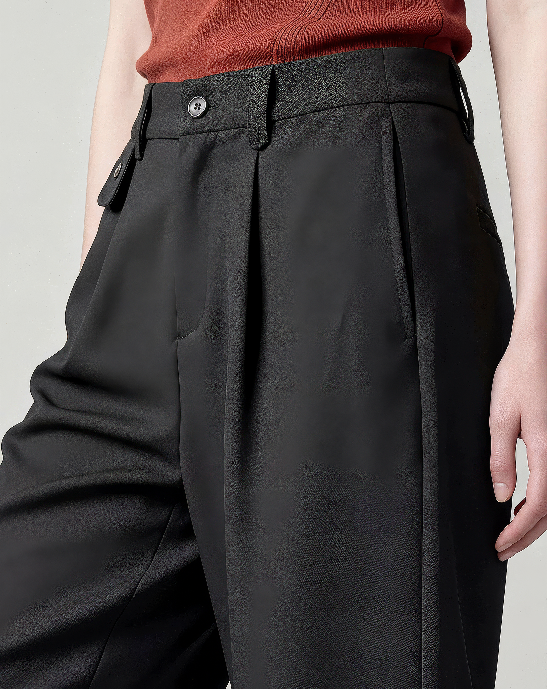 ♂♀Front Tuck Straight Slacks