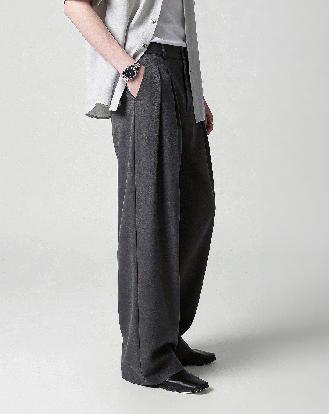 ♂♀Double Tuck Wide Trousers