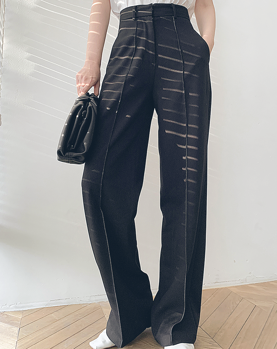 ♀Center Press Loose Pants
